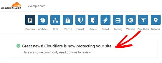 Bây giờ sẽ mất vài phút để cập nhật nameserver và kích hoạt Cloudflare