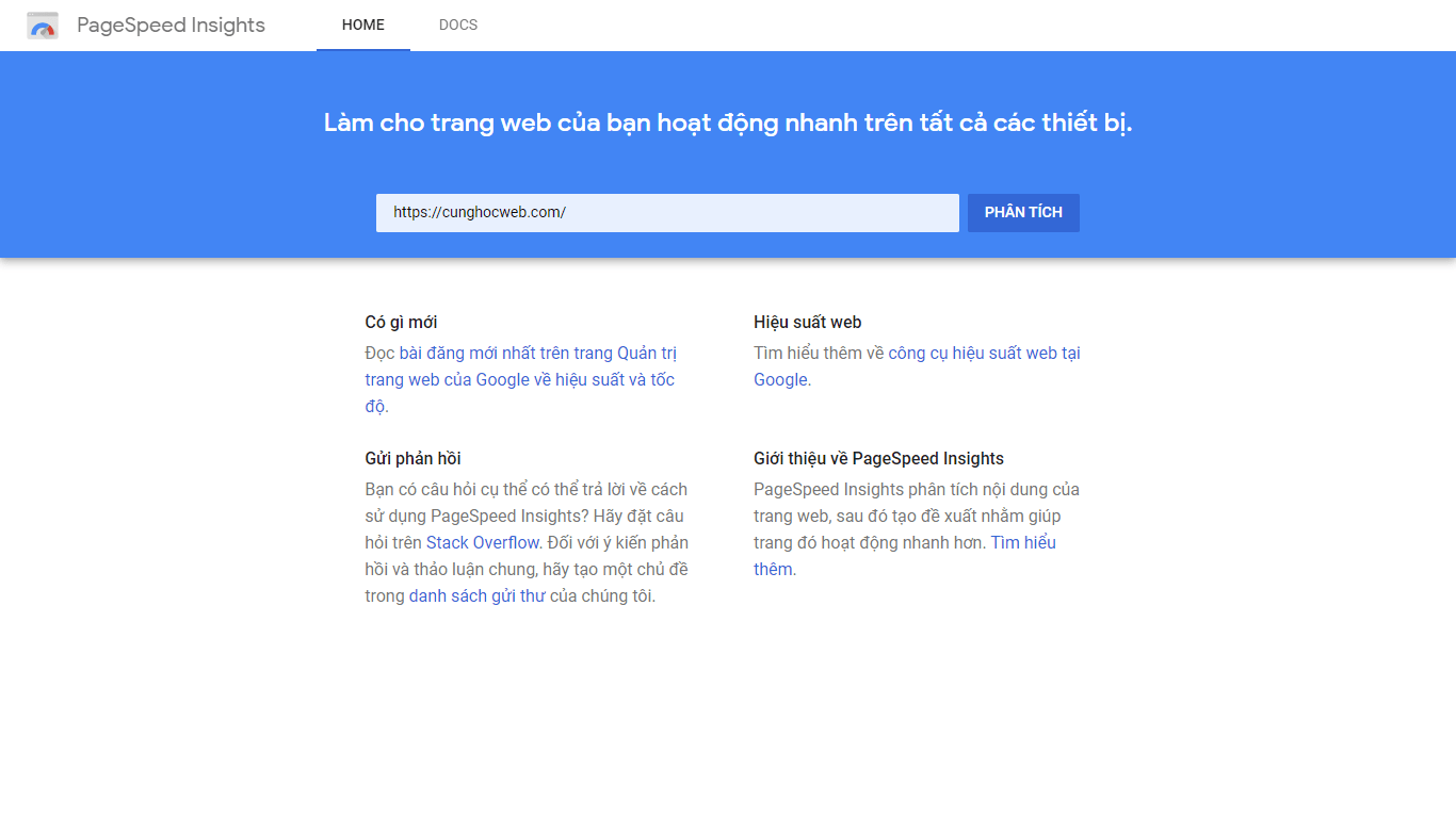 Pagespeed của Google
