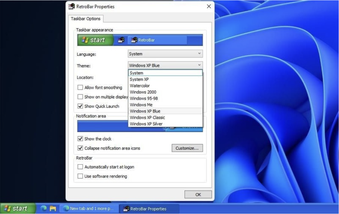 How to restore the Windows XP taskbar