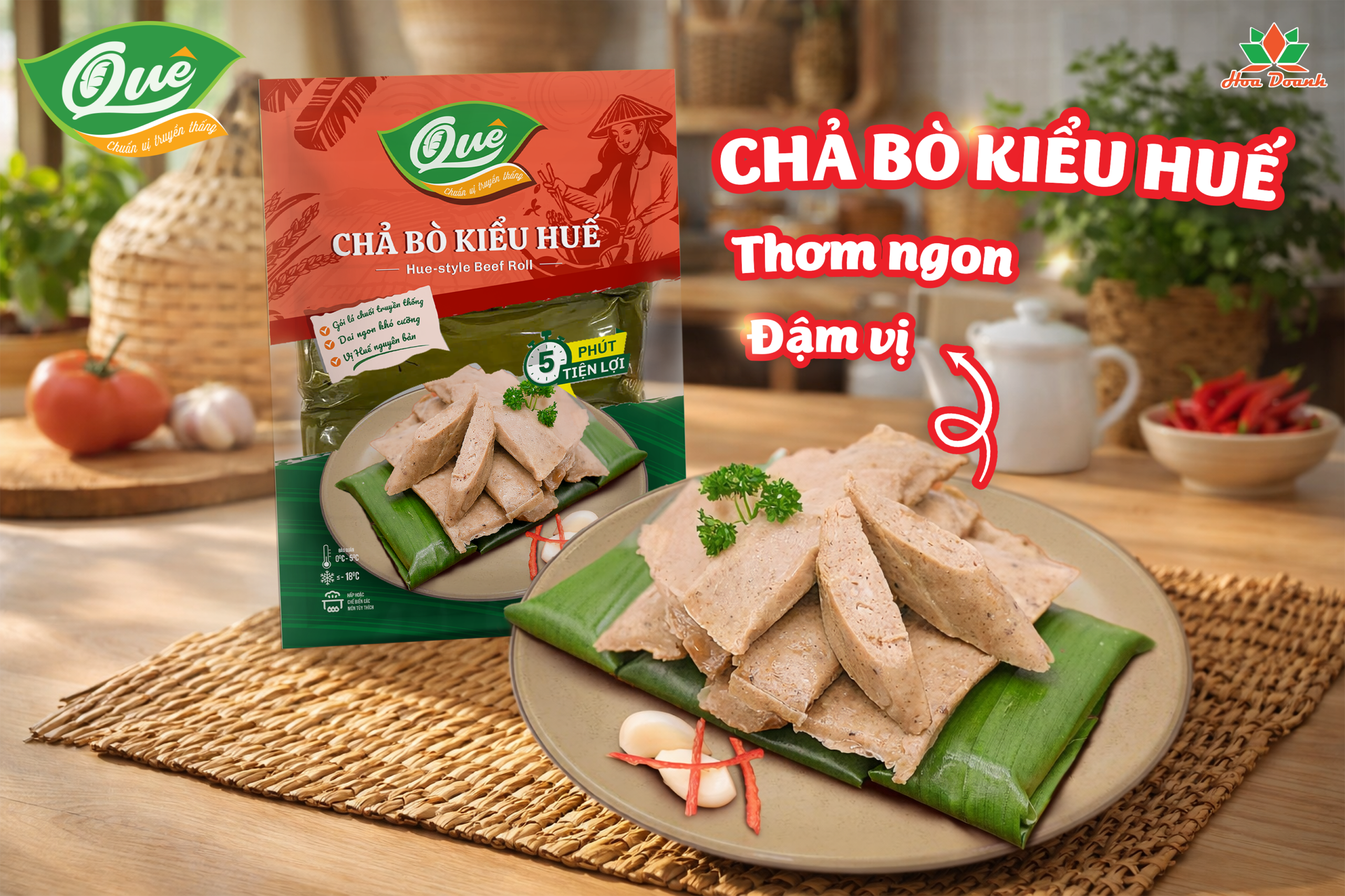 Chả bò kiểu Huế Hoa Doanh - Thơn ngon đậm vị