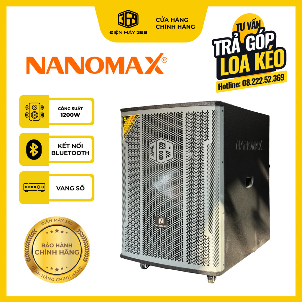 Sub Điện Bass 50 Chính Hãng NANOMAX P369 - Mạch Công Suất 12 Sò 1200W