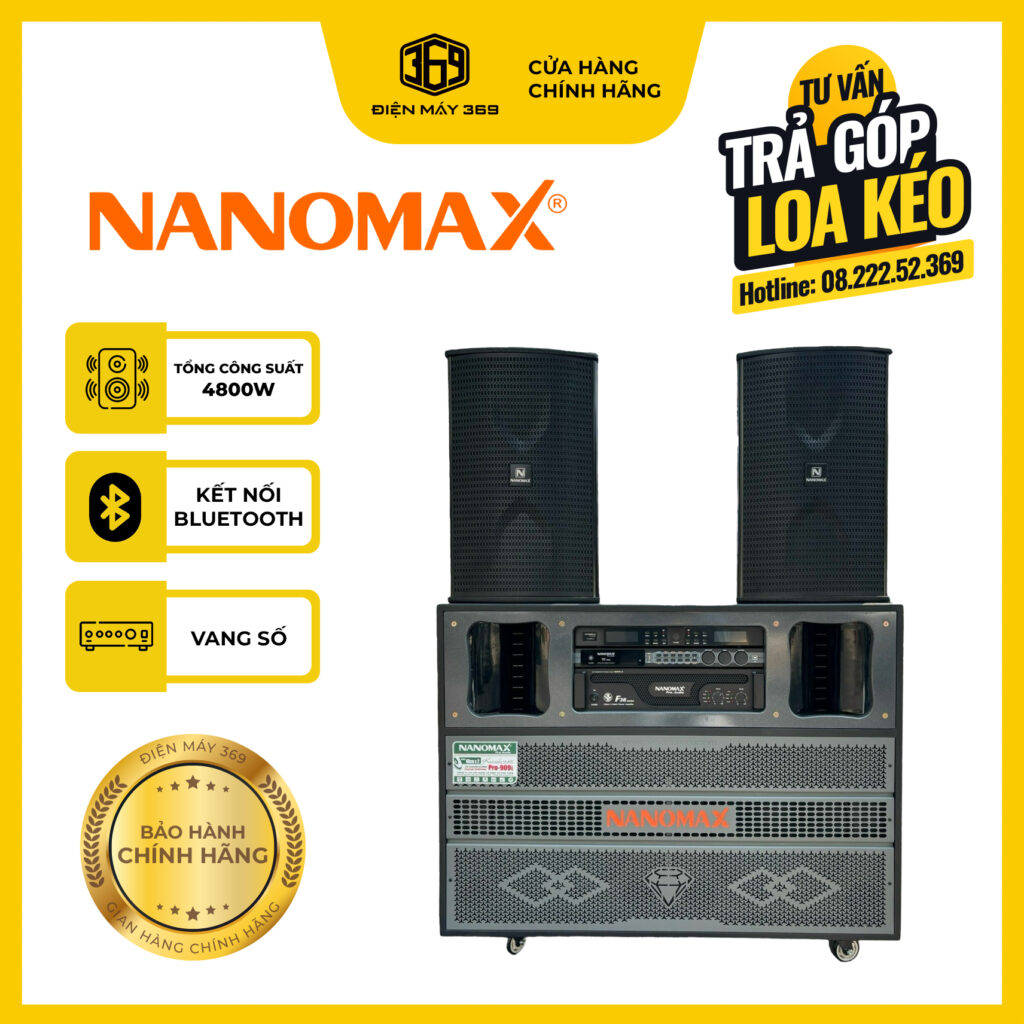 COMBO Loa Điện Nanomax Pro 909i + 2 Full Nanomax CK – 369 Pro – Công Suất Cực Đại