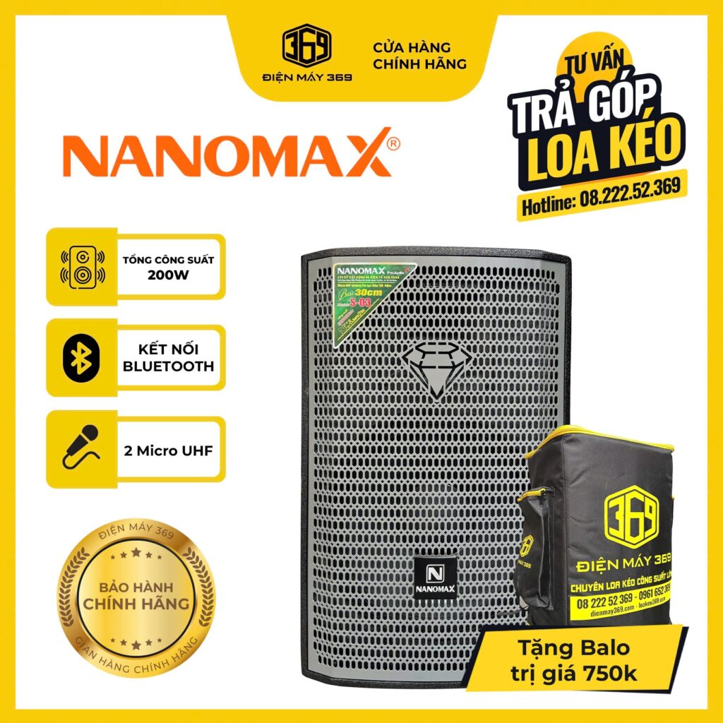Loa Xách Tay Công Suất Lớn Nanomax S03
