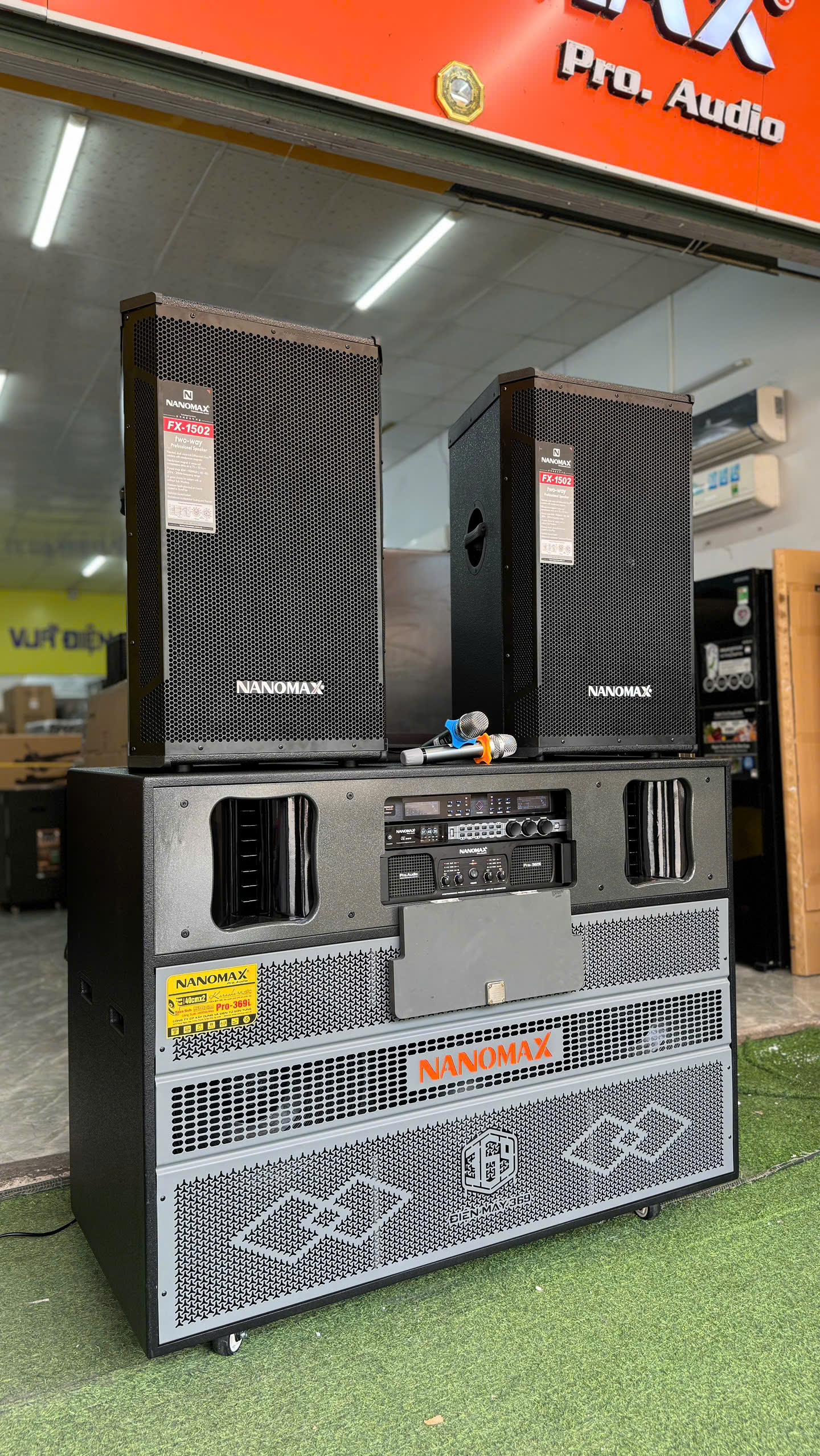COMBO Loa Kéo Điện 3 Bass Chính Hãng kèm Loa Full Bass 40 Đầu Tiên Tại Việt Nam Nanomax Pro 369i