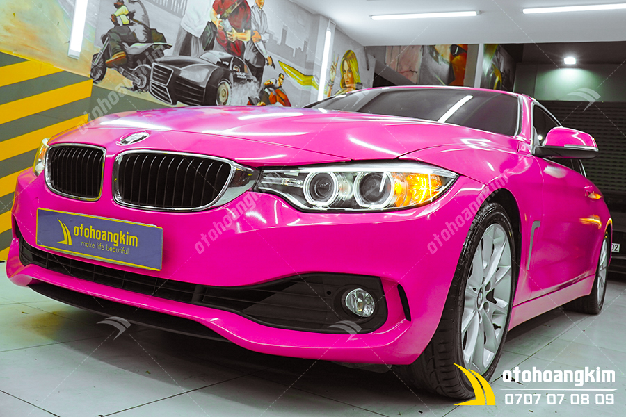 Dán đổi màu hồng Gloss Hot Pink BMW