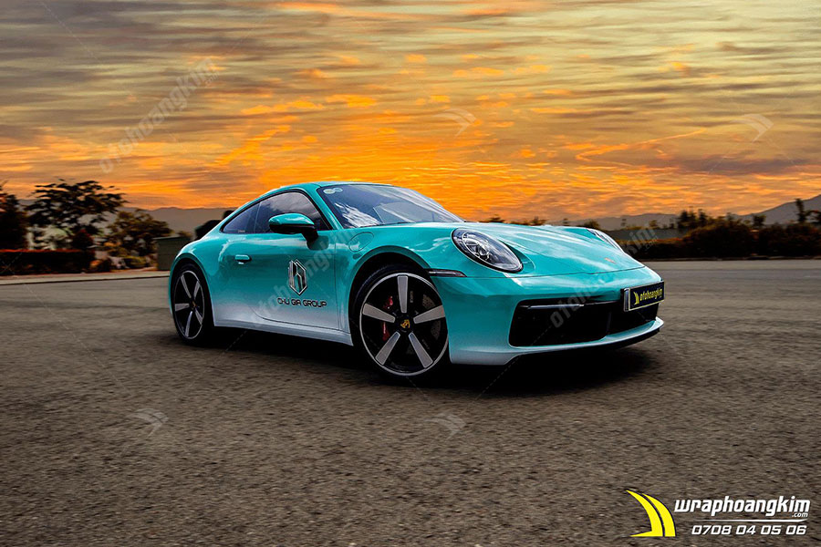 Tem thiết kế Porsche 911 xanh lam