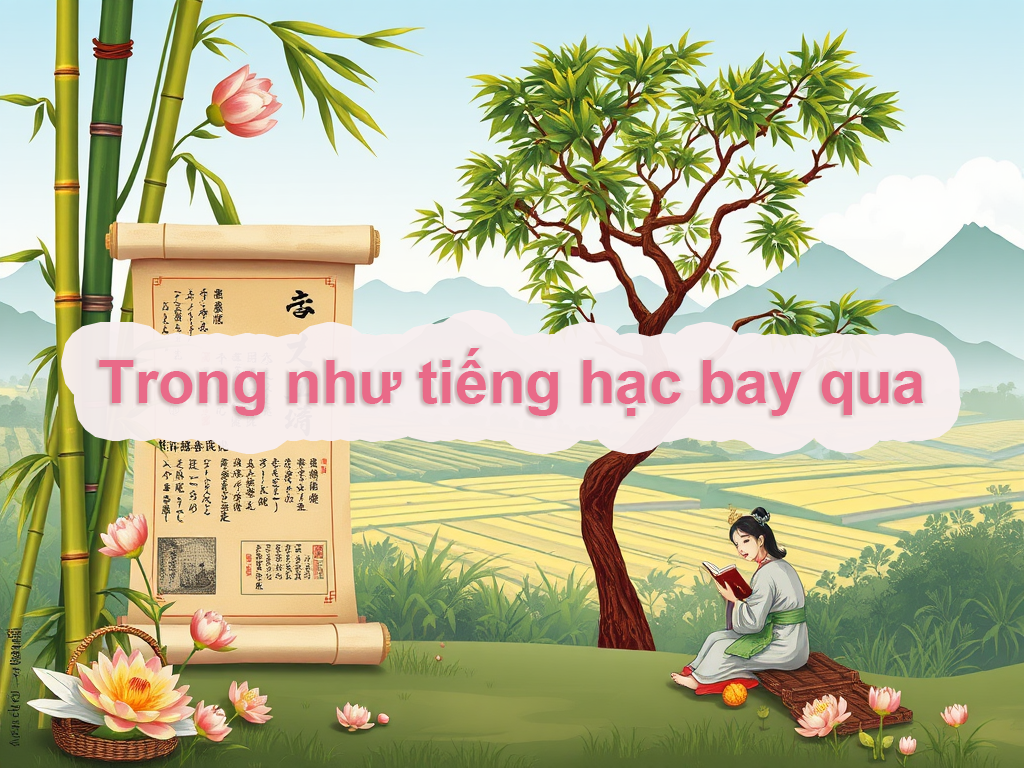 Trong như tiếng hạc bay qua có nghĩa là gì​?