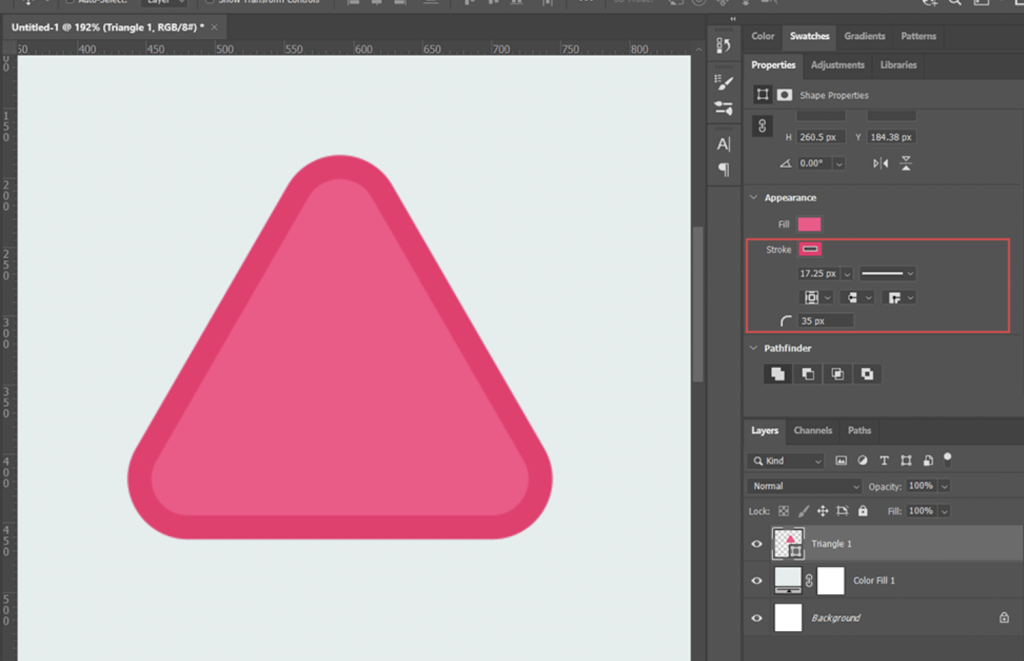Hướng dẫn cách vẽ hình tam giác trong photoshop?
