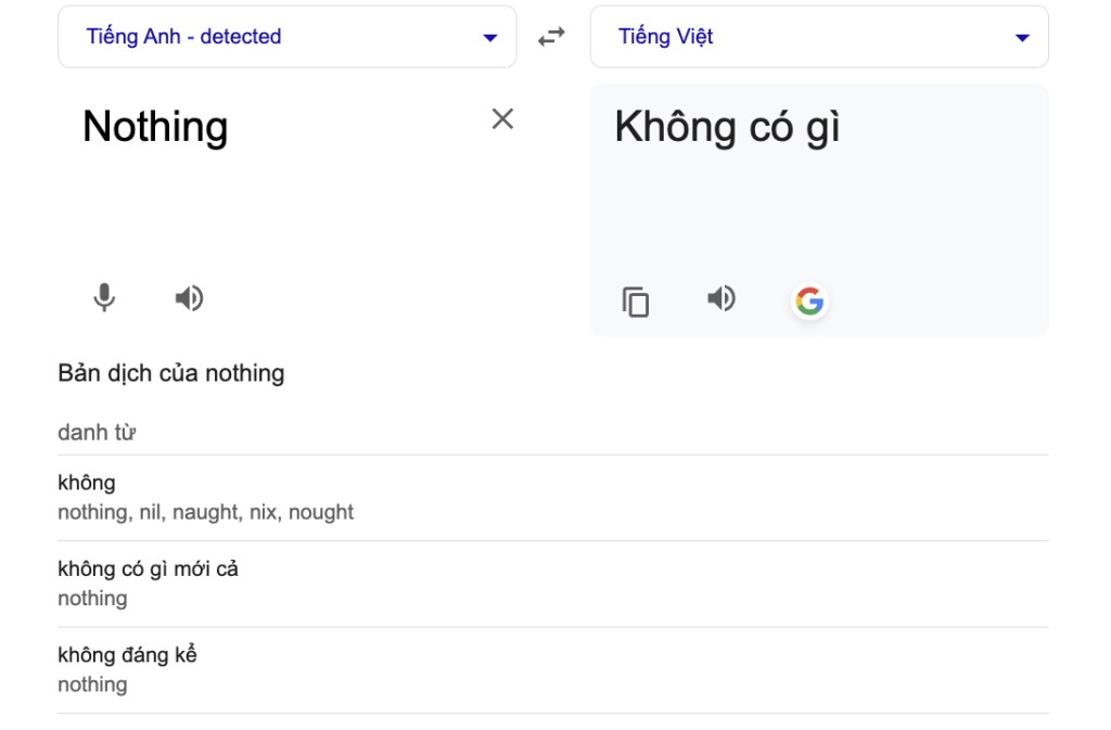 Nothing nghĩa là gì​?