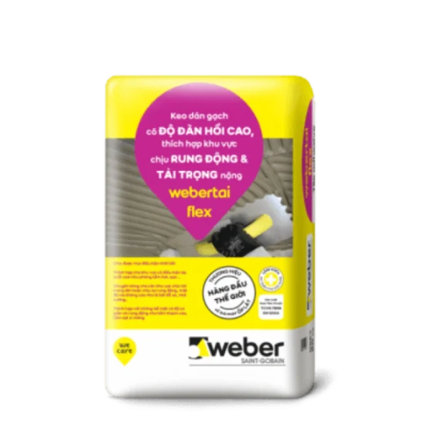 Keo dán gạch webertai flex 25kg (Màu Xám)