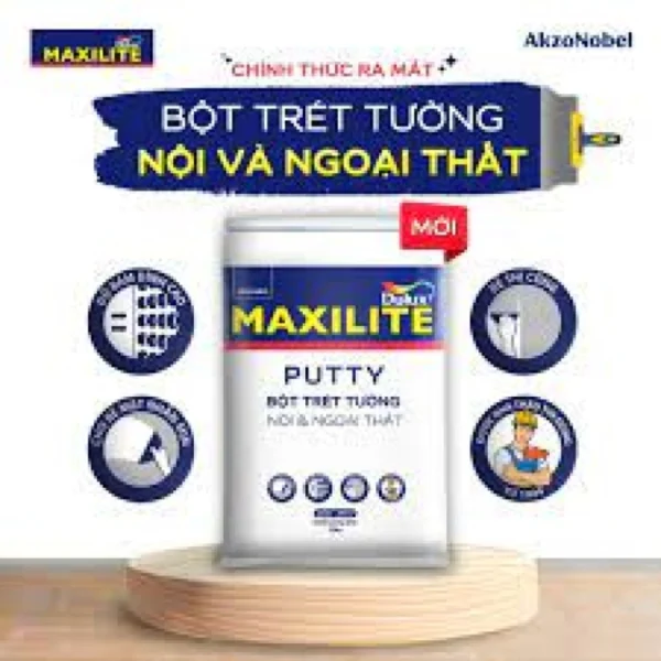 Bột Trét Tường Nội Ngoại Thất Maxilite 40kg Từ Dulux A502-29137