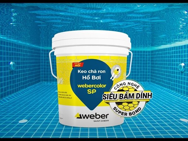 Keo chà ron chống thấm hồ bơi Weber SP Màu Trắng 18.2kg - Thùng