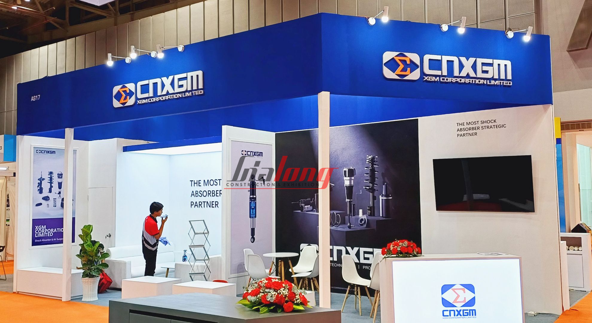 Gian hàng được thi công hoàn thiện bởi Gia Long
