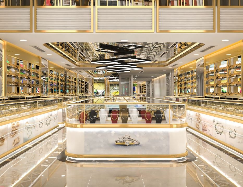 Mẫu thiết kế tiệm vàng sang trọng, thịnh hạnh nhất - Mẫu 13 Mẫu thiết kế tiệm vàng sang trọng, thịnh hạnh nhất - Mẫu 13