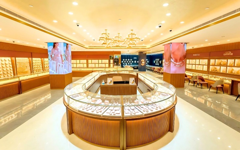 Mẫu thiết kế tiệm vàng sang trọng, thịnh hạnh nhất - Mẫu 6 Mẫu thiết kế tiệm vàng sang trọng, thịnh hạnh nhất - Mẫu 6