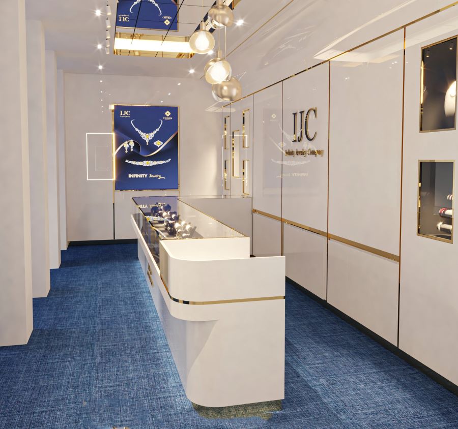 Mẫu thiết kế tiệm vàng sang trọng, thịnh hạnh nhất - Mẫu 2 Mẫu thiết kế tiệm vàng sang trọng, thịnh hạnh nhất - Mẫu 2