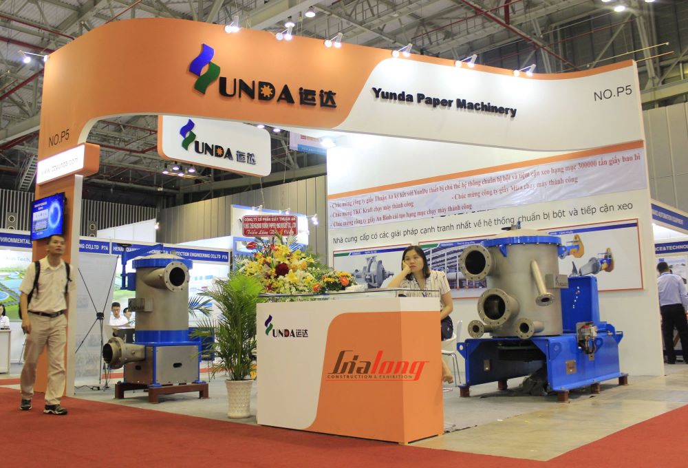 Gian hàng trưng bày tại triển lãm được thiết kế và thi công bởi Gia Long