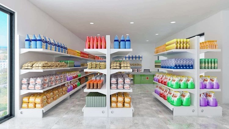 Mẫu 5 - Thiết kế cửa hàng tiện lợi với không gian mở Mẫu 5 - Thiết kế cửa hàng tiện lợi với không gian mở