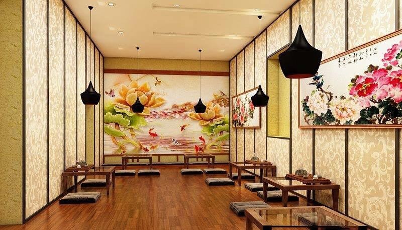 Mẫu thiết kế quán trà sữa ngồi bệt - Mẫu 7