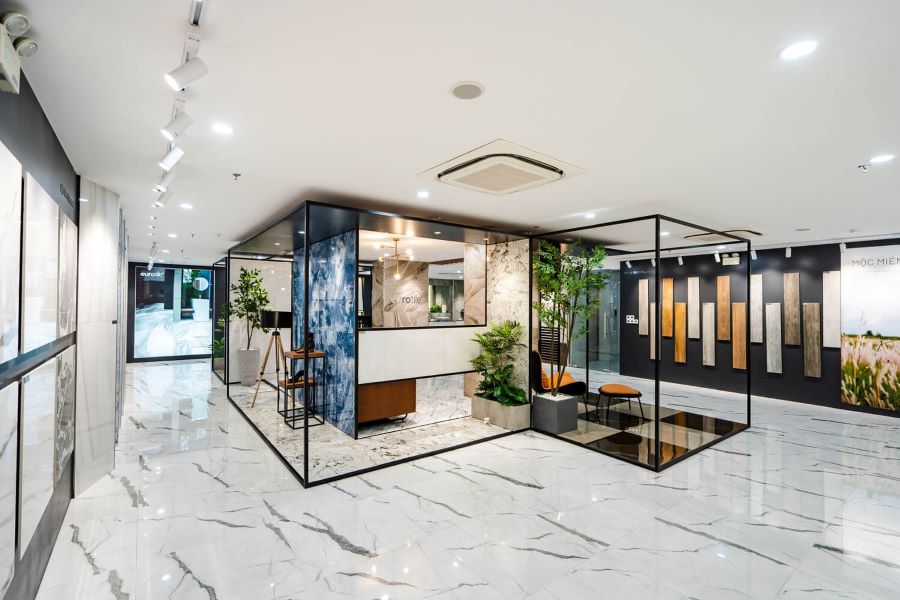 Mẫu thiết kế showroom gạch ốp lát với không gian mở - Mẫu 4 Mẫu thiết kế showroom gạch ốp lát với không gian mở - Mẫu 4