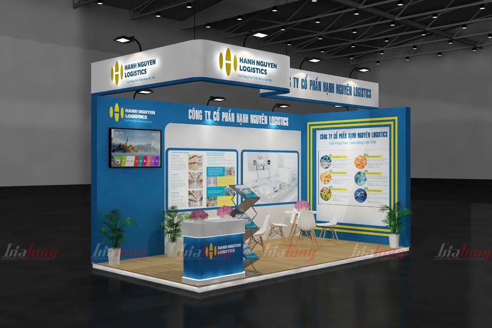 Gian hàng Gia Long thiết kế và thi công tại triển lãm cùng lĩnh vực