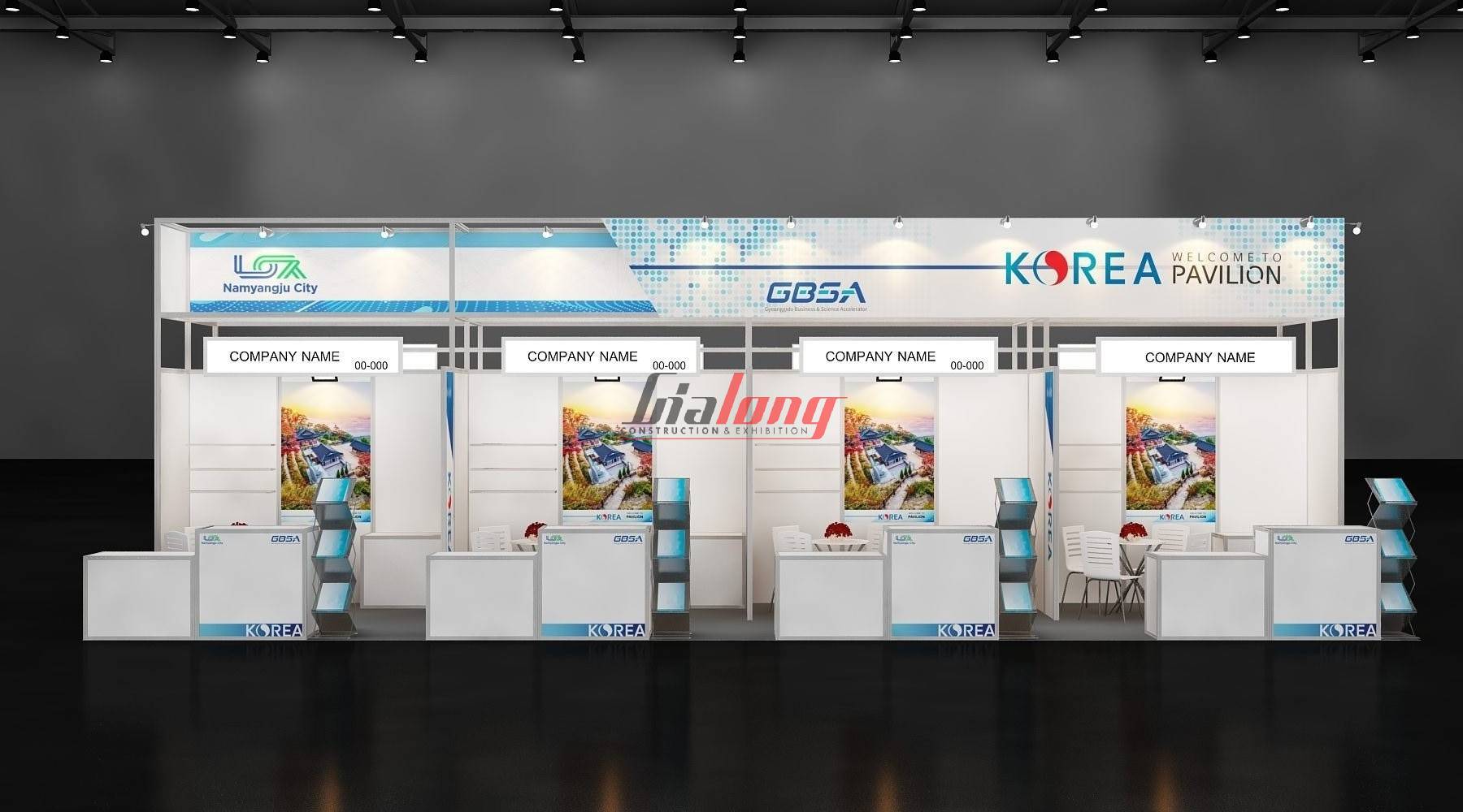 Gian hàng triển lãm được hoàn thiện bởi Gia Long