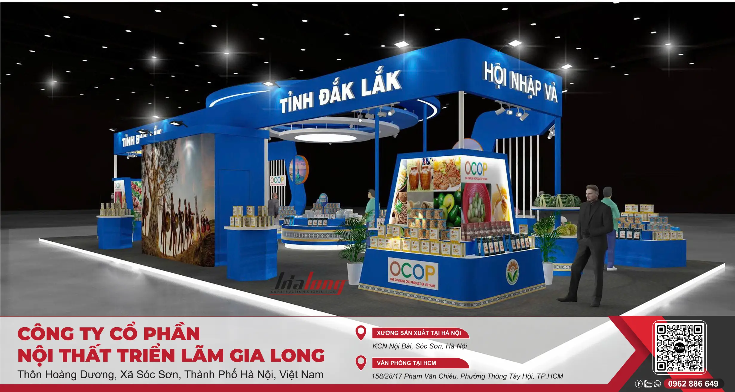 Gia Long designed and constructed Dak Lak province's booth at the Autumn Fair Gia Long designed and constructed Dak Lak province's booth at the Autumn Fair