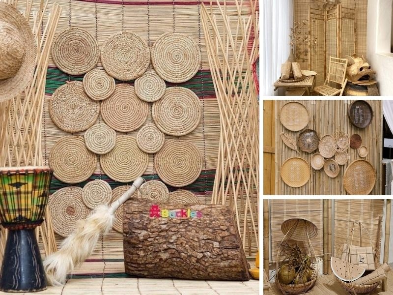 Vật liệu và phụ kiện trang trí gian hàng hội chợ quê