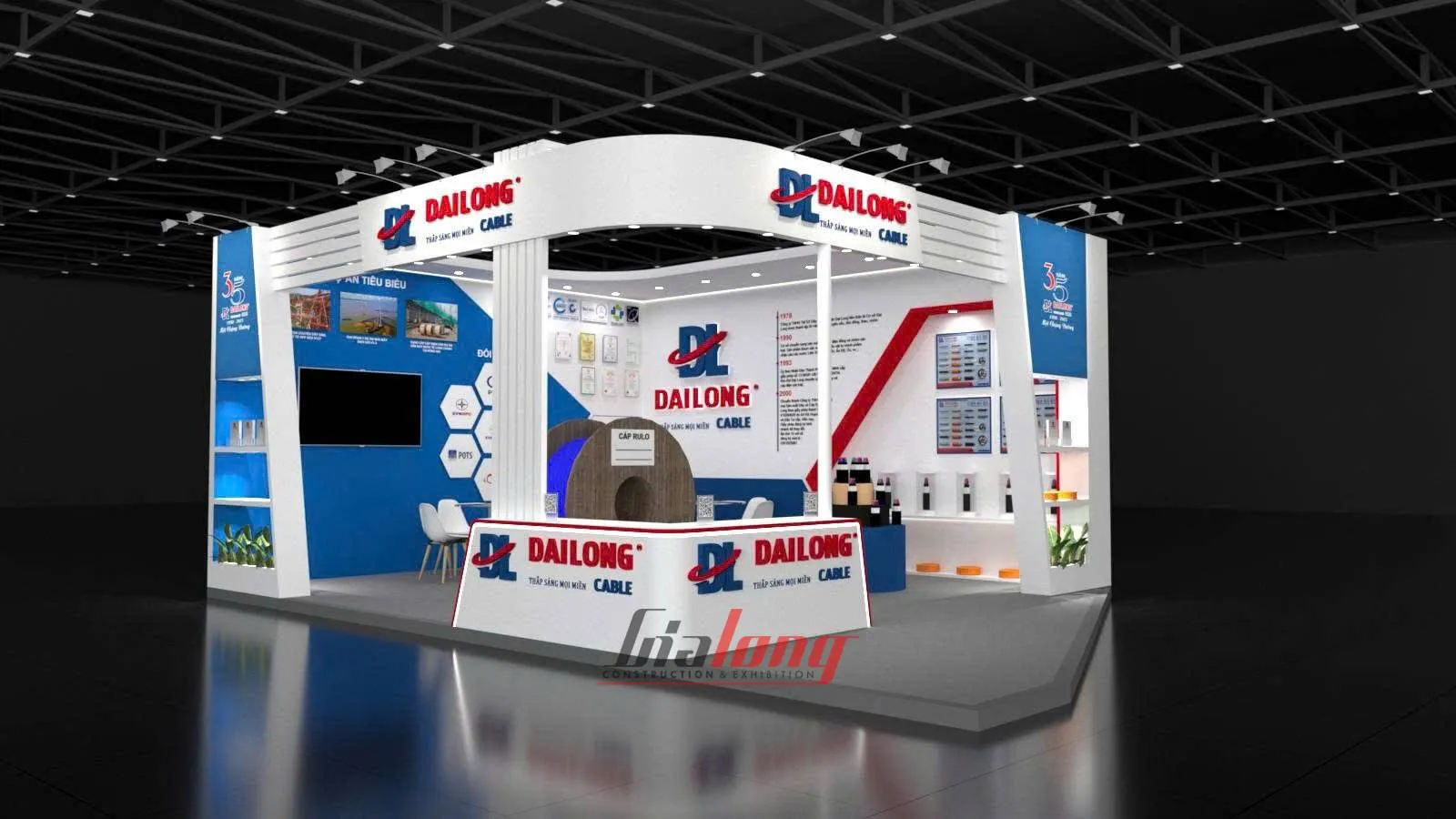 Một số mẫu mẫu gian hàng trưng bày sản phẩm đẹp năm 2026 do Gia Long thiết kế 8