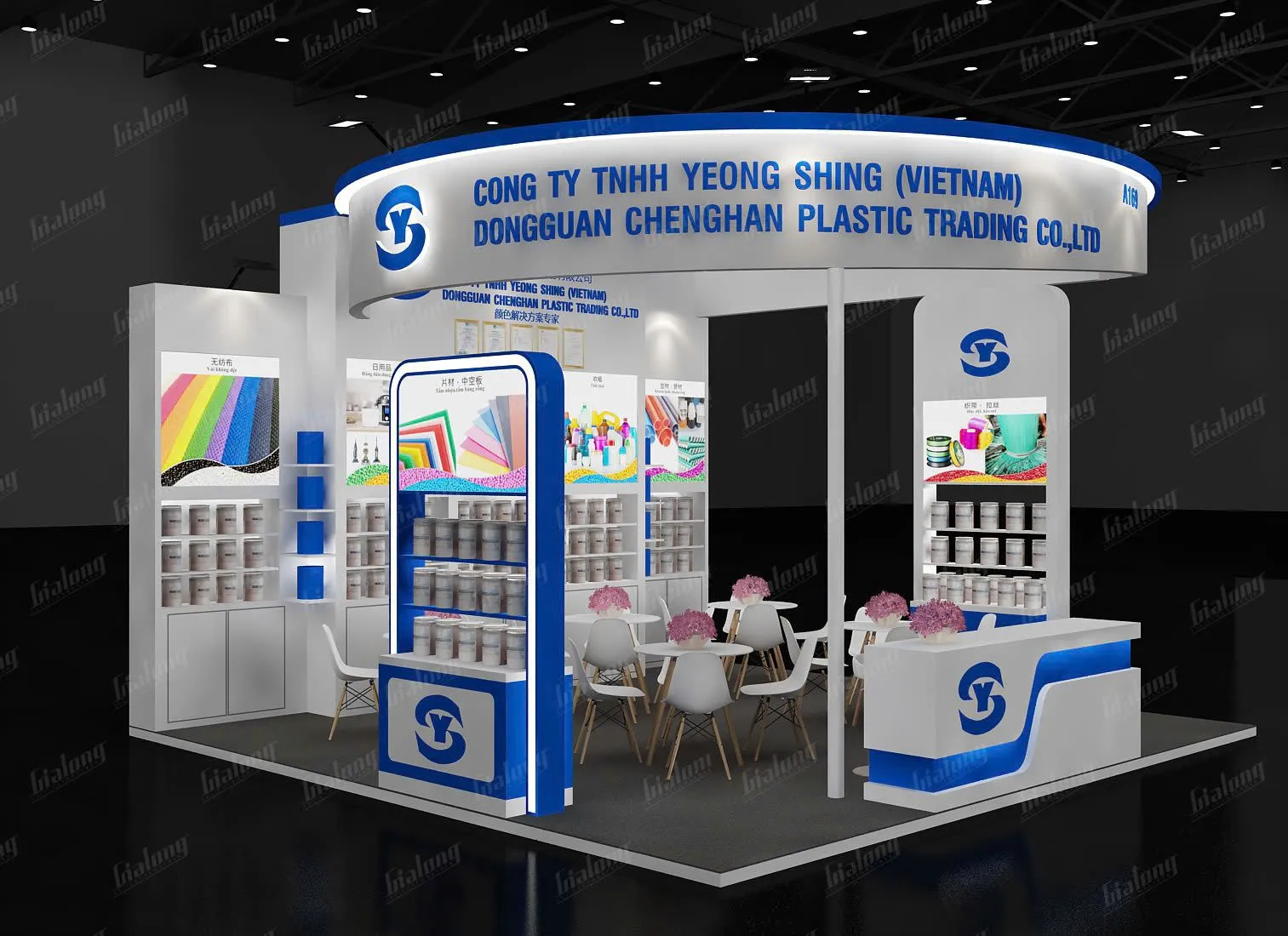 Một số mẫu mẫu gian hàng trưng bày sản phẩm đẹp năm 2026 do Gia Long thiết kế 9