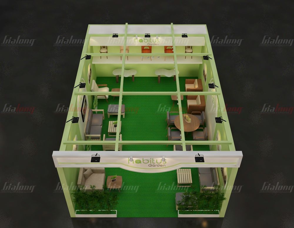 Các mẫu thiết kế 3D gian hàng mà Gia Long thiết kế hoàn thiện 4