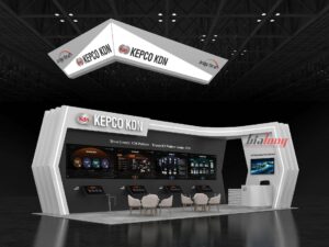 Gian hàng KEPCO KDN 2025 được Gia Long thi công hoàn thiện