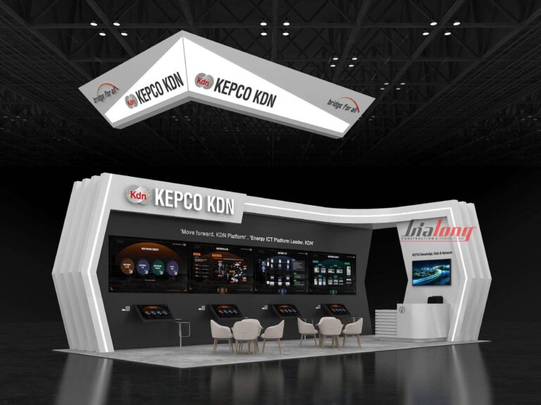 Gian hàng KEPCO KDN 2025 được Gia Long thi công hoàn thiện