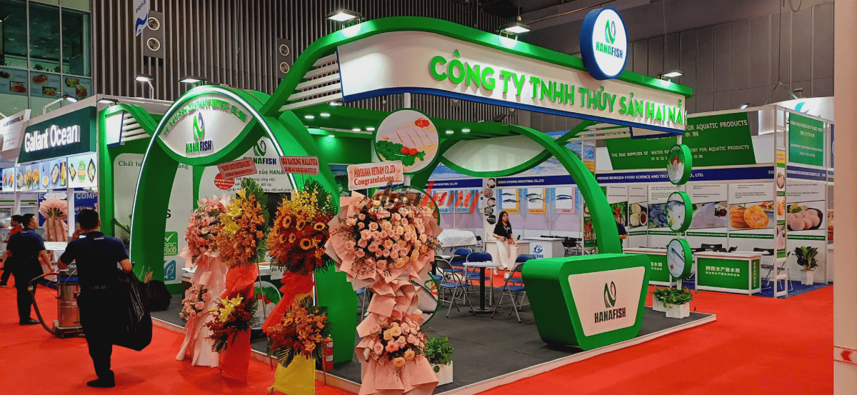 Gian hàng Gia Long thiết kế tại triển lãm Vietfish 2024