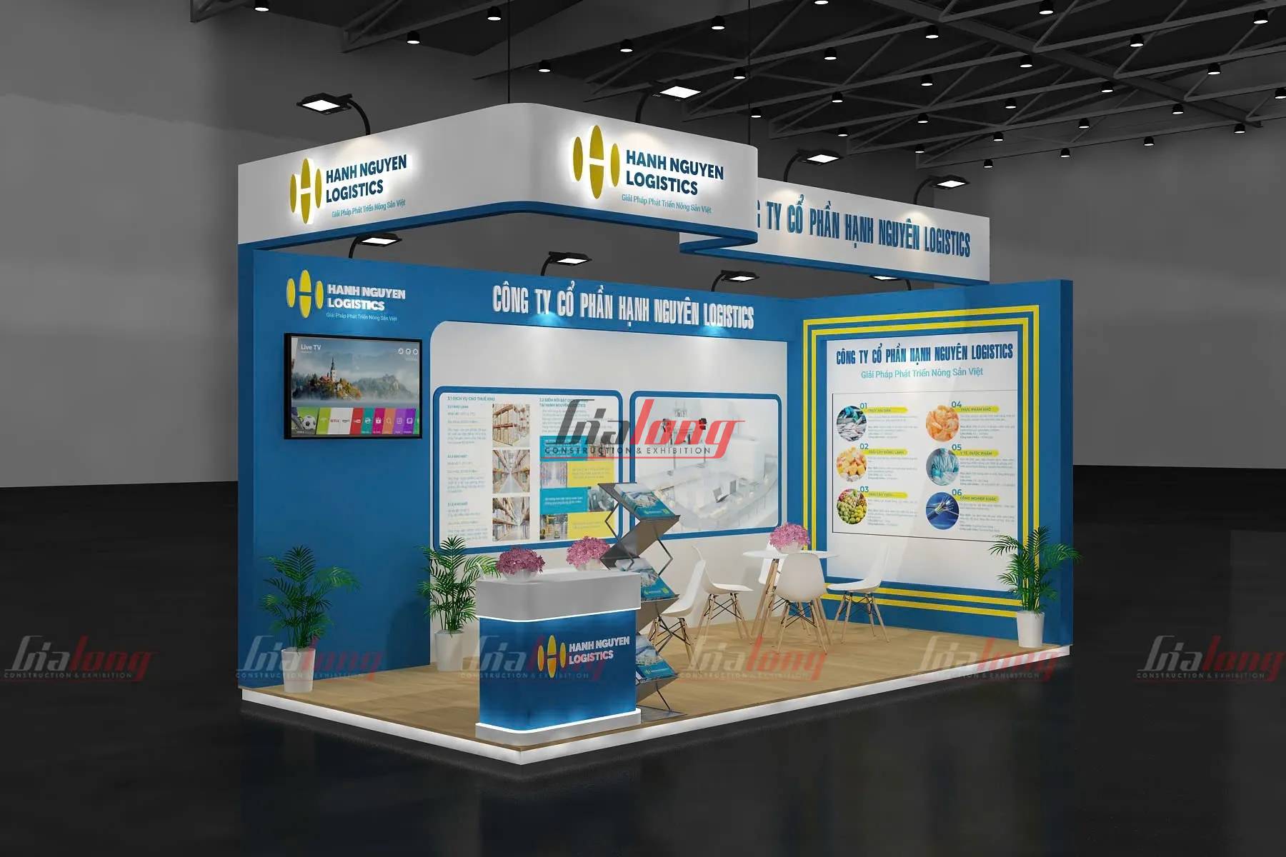 Gian hàng Gia Long đã thiết kế và thi công cho triển lãm trong lĩnh vực Logistics