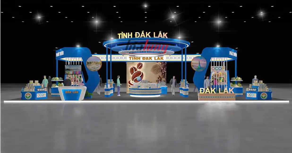 Gian hàng tỉnh Đắk Lắk tại hội chợ mùa thu được thi công bởi Gia Long Hà Nội Gian hàng tỉnh Đắk Lắk tại hội chợ mùa thu được thi công bởi Gia Long Hà Nội