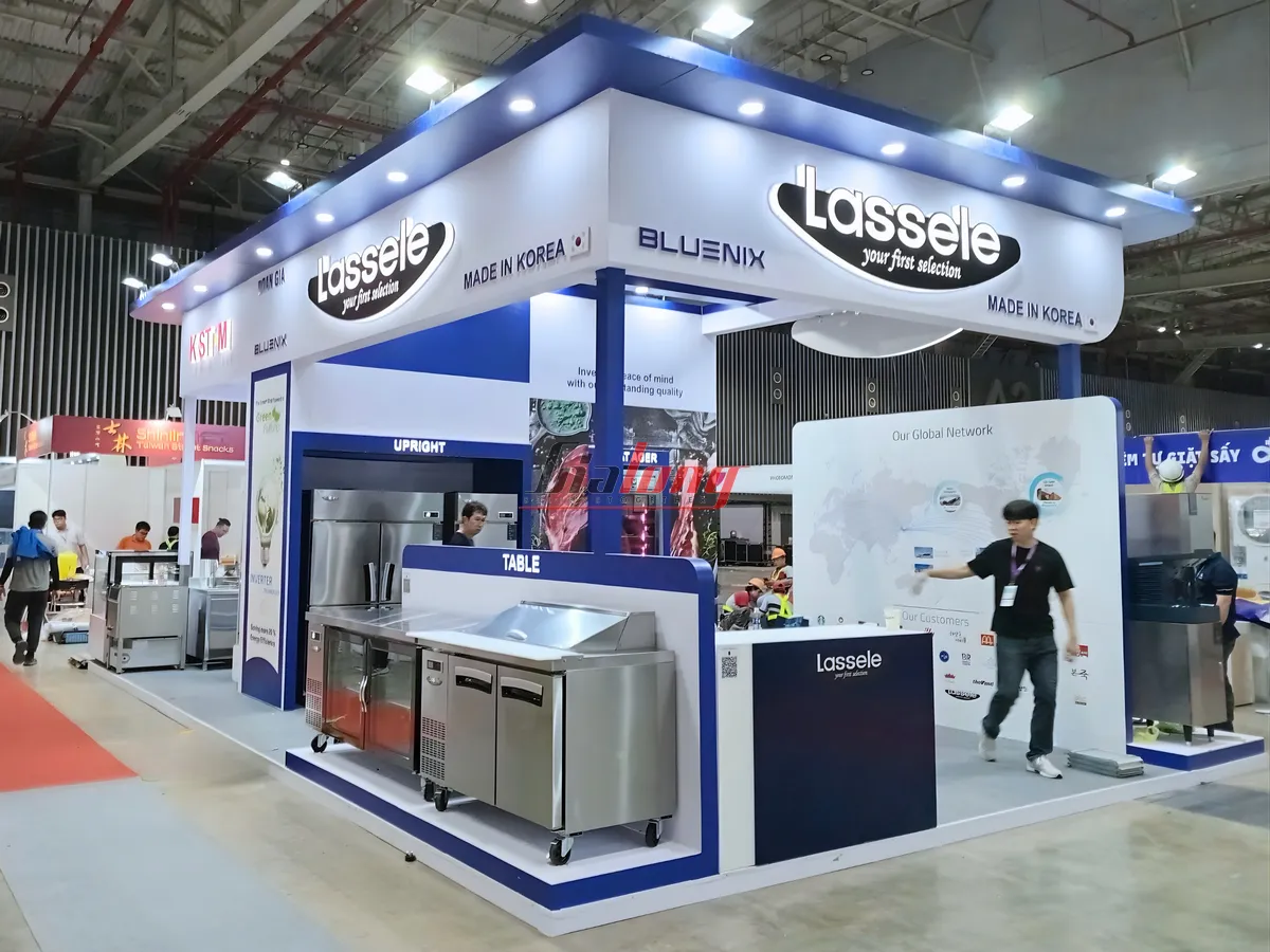 Gian hàng Lassele do Gia Long thi công tại triển lãm tại Coffee Expo Vietnam 2025