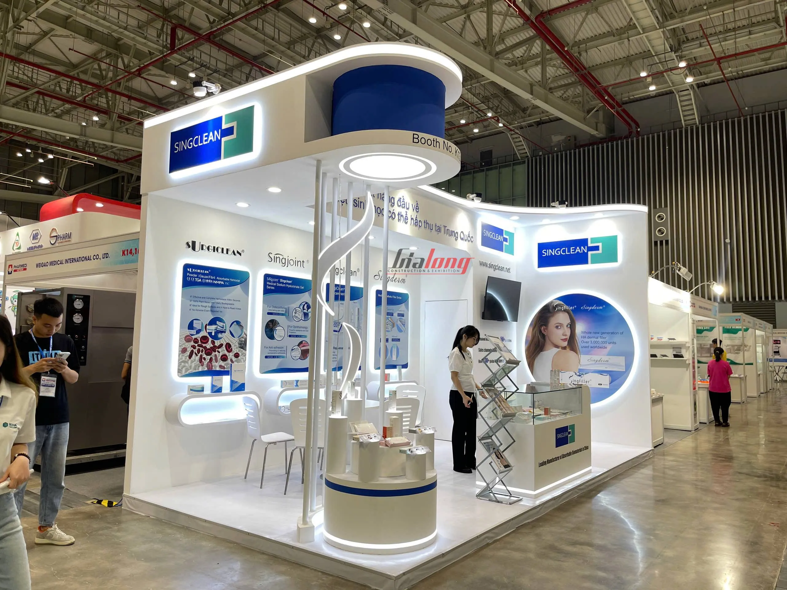 Standard booth size 18m square (3m x 6m) at pharmaceutical trade shows in Vietnam Standard booth size 18m square (3m x 6m) at pharmaceutical trade shows in Vietnam