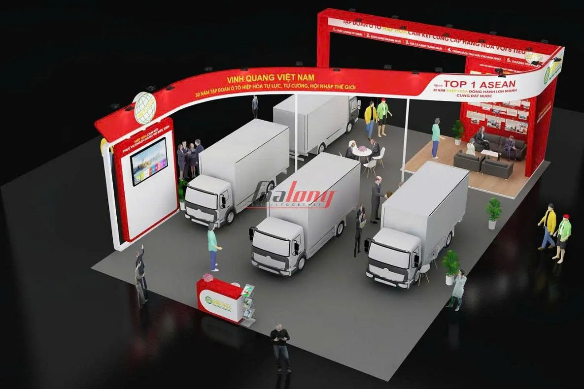 Gia Long completed the design and construction of the booth at the Auto & Automotive exhibitions in Vietnam Gia Long completed the design and construction of the booth at the Auto & Automotive exhibitions in Vietnam