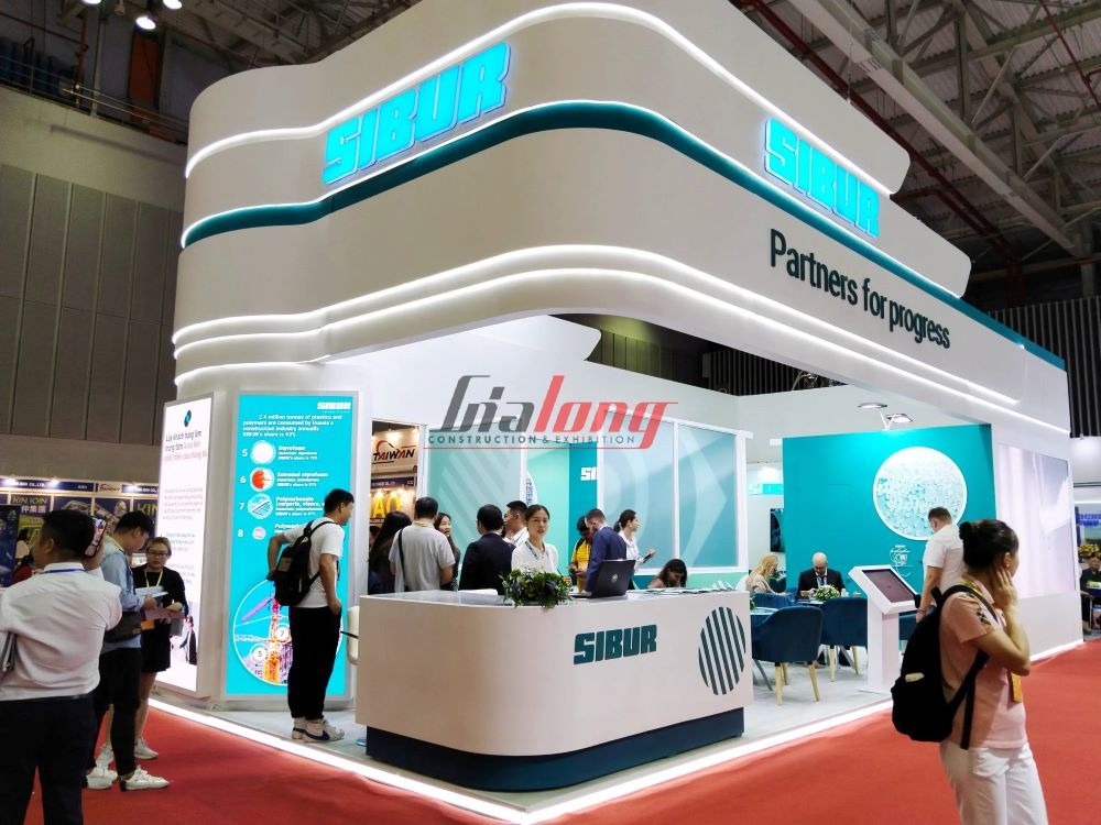 Gian hàng triển lãm Gia Long thi công tại Vietnam Expo các năm trước – Exhibition booth design